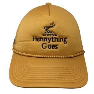 1997 Hennything Goes V.S.O.P Snapback Trucker Hat Brown One Size Field Grade